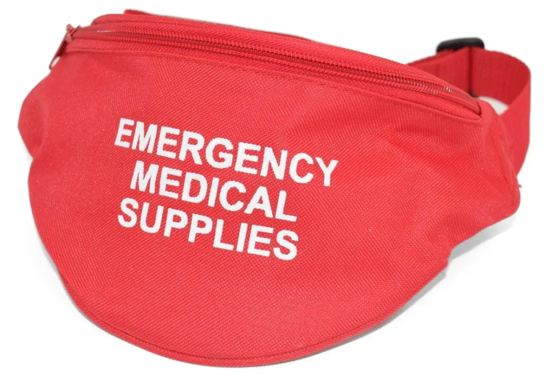 Emergency Medical Supplies Large Field Trip Fanny Pack for Allergic Reaction EpiPens, Inhalers