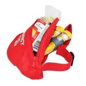 Emergency Medical Supplies Large Field Trip Fanny Pack for Allergic Reaction EpiPens, Inhalers