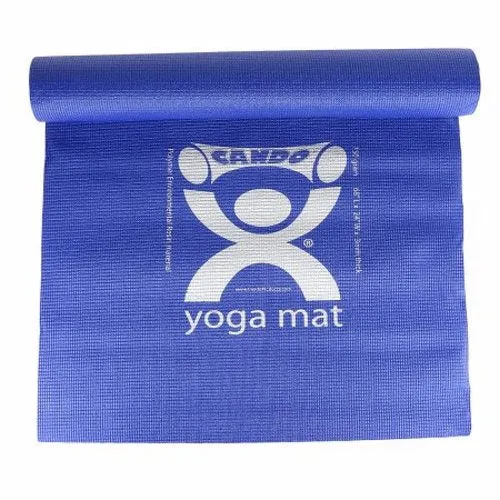 Exercise Mat CanDo  Yoga Mat Blue Polymer Environmental Resin 24 X 68 Inch Count of 1 By Fabrication Enterprises