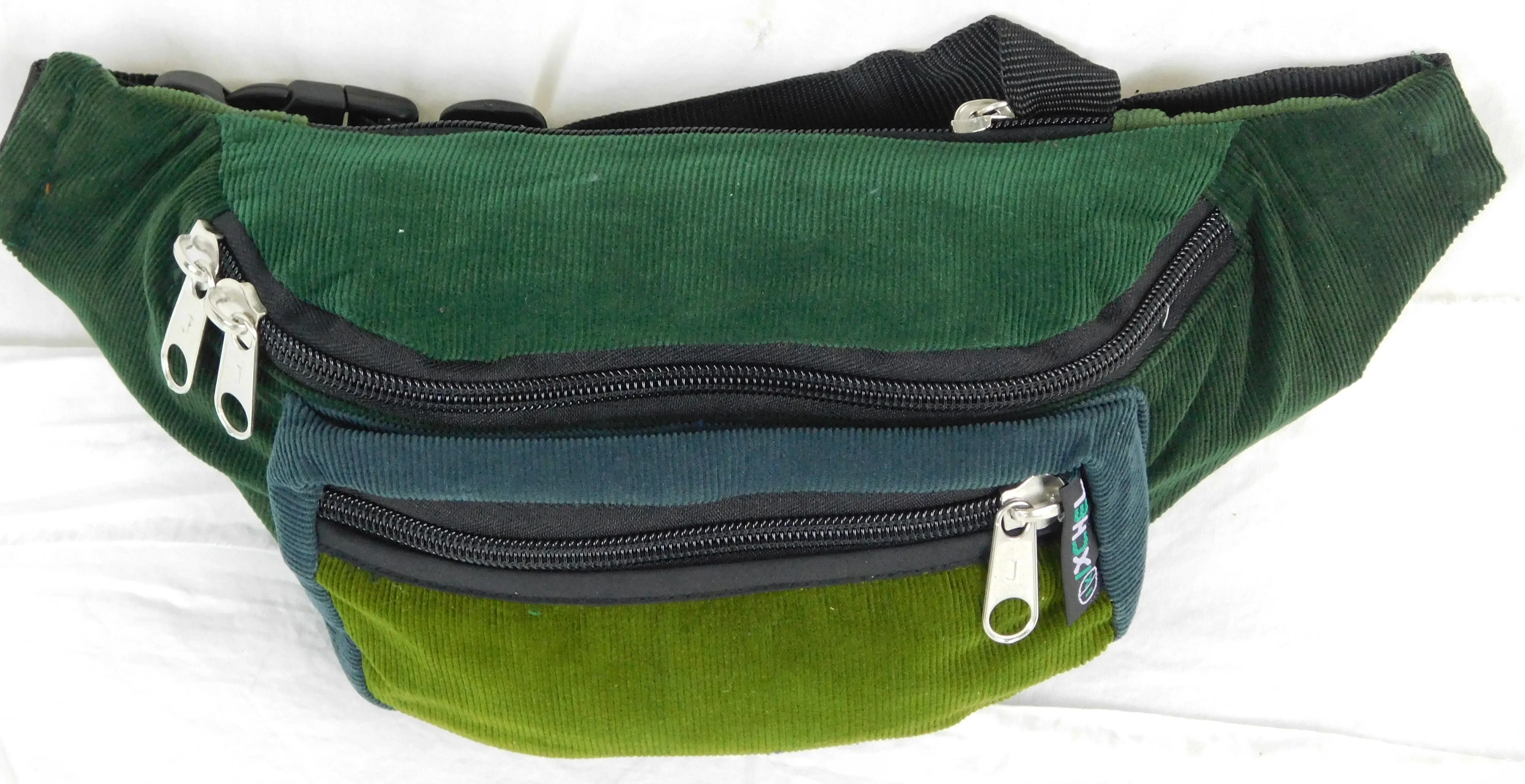 Extra large 3 pocket waist pack in corduroy