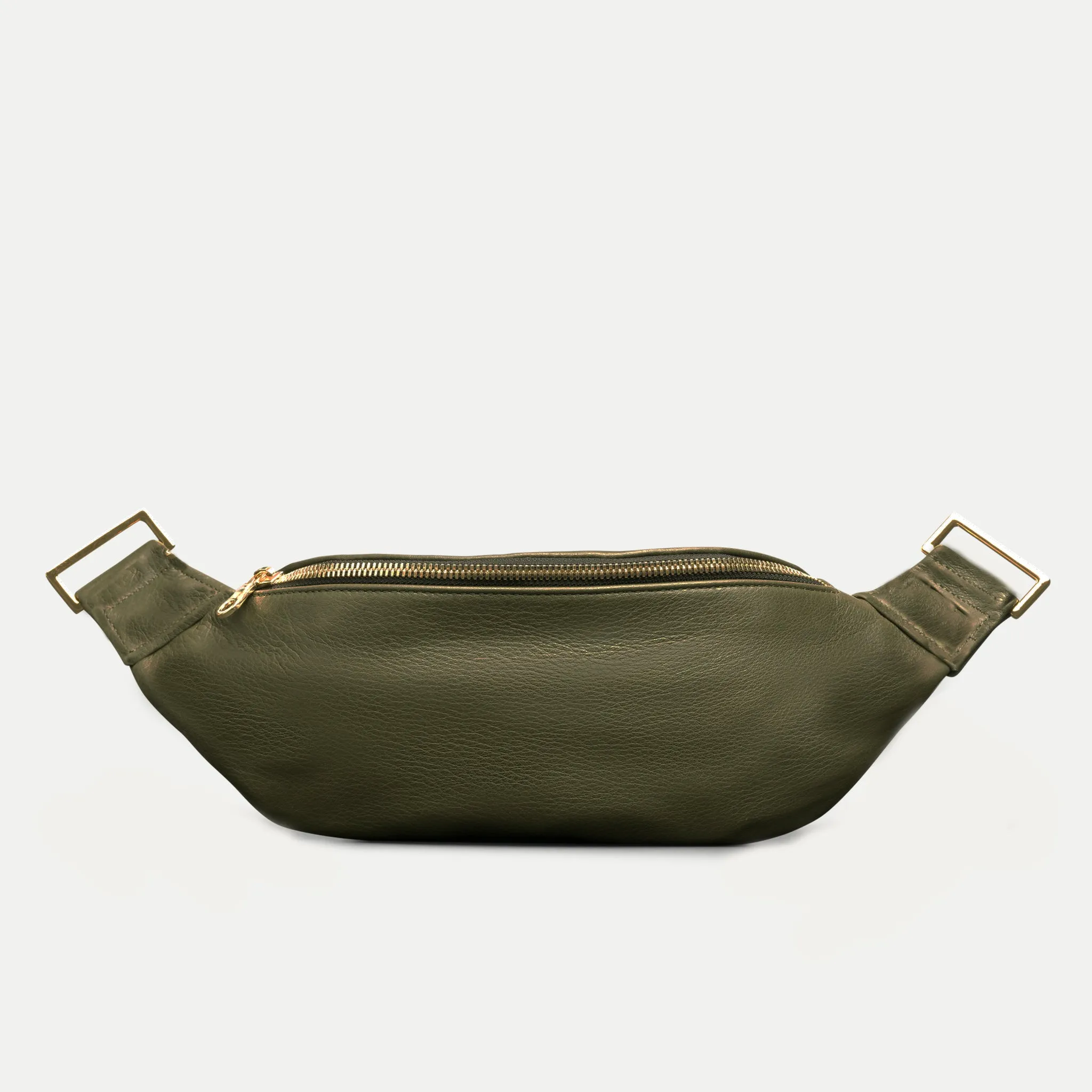 Fanny Pack   Crossbody Bag |  Olive Green   Gold Hardware