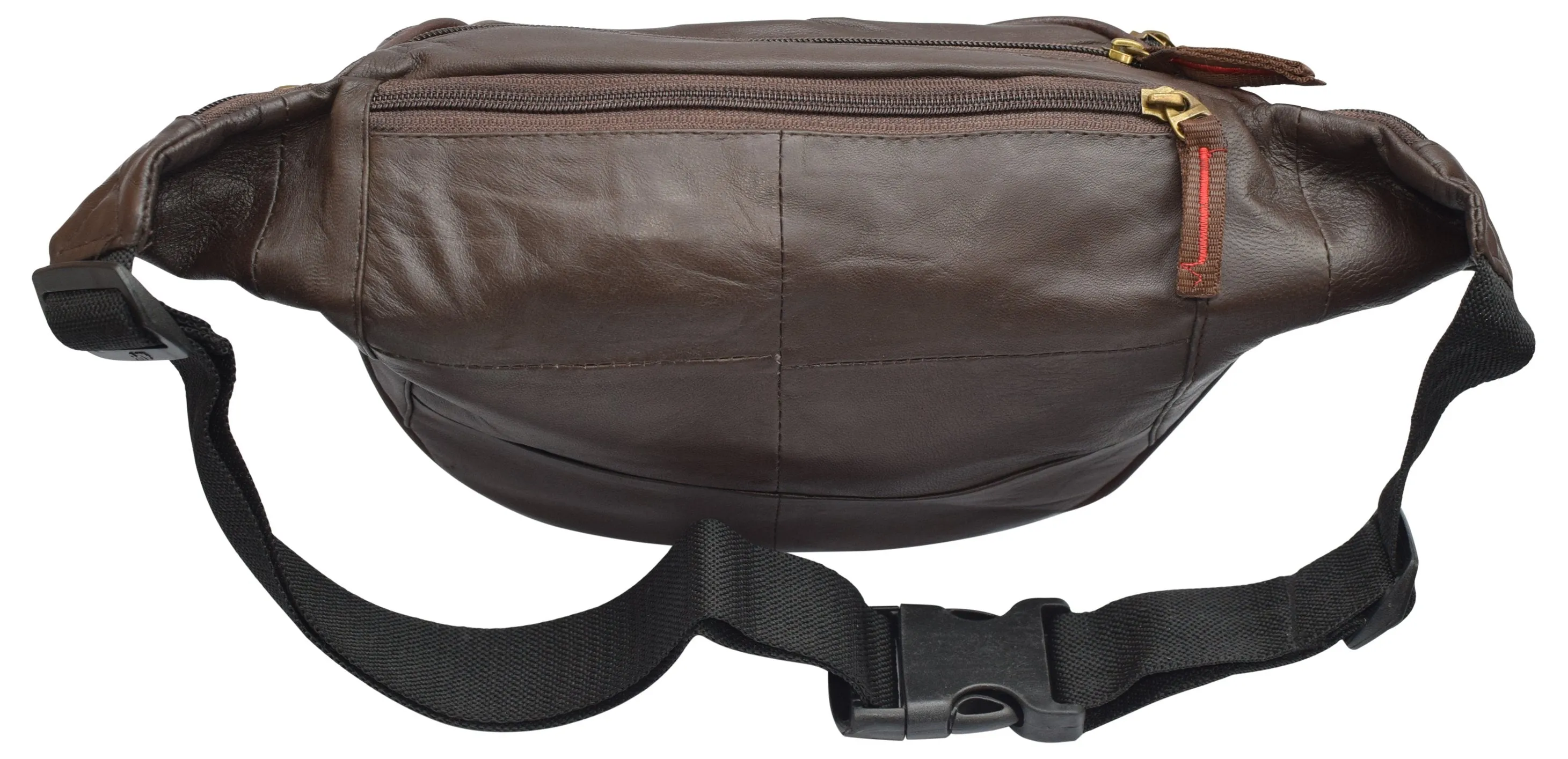 Fanny Pack Genuine Leather Waist Bag For Men Women With RFID Protected Front Pocket & Multiple Pockets RFID510041