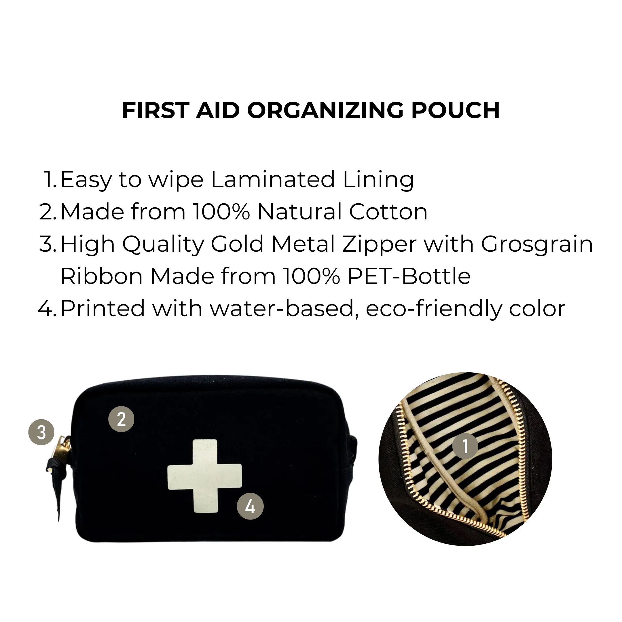 First Aid Organizing Pouch, Black