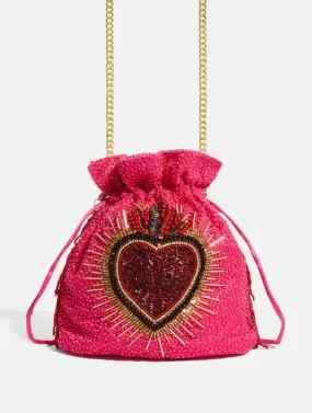 Flaming Heart Clutch Bag