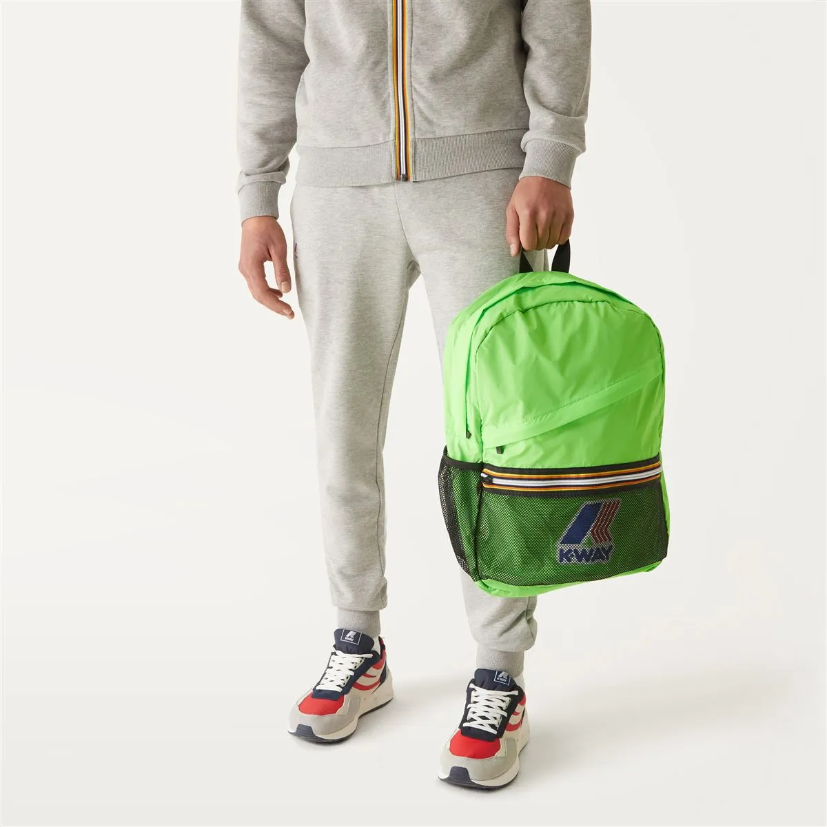 Francois - Packable Ripstop Backpack in Green Fluo