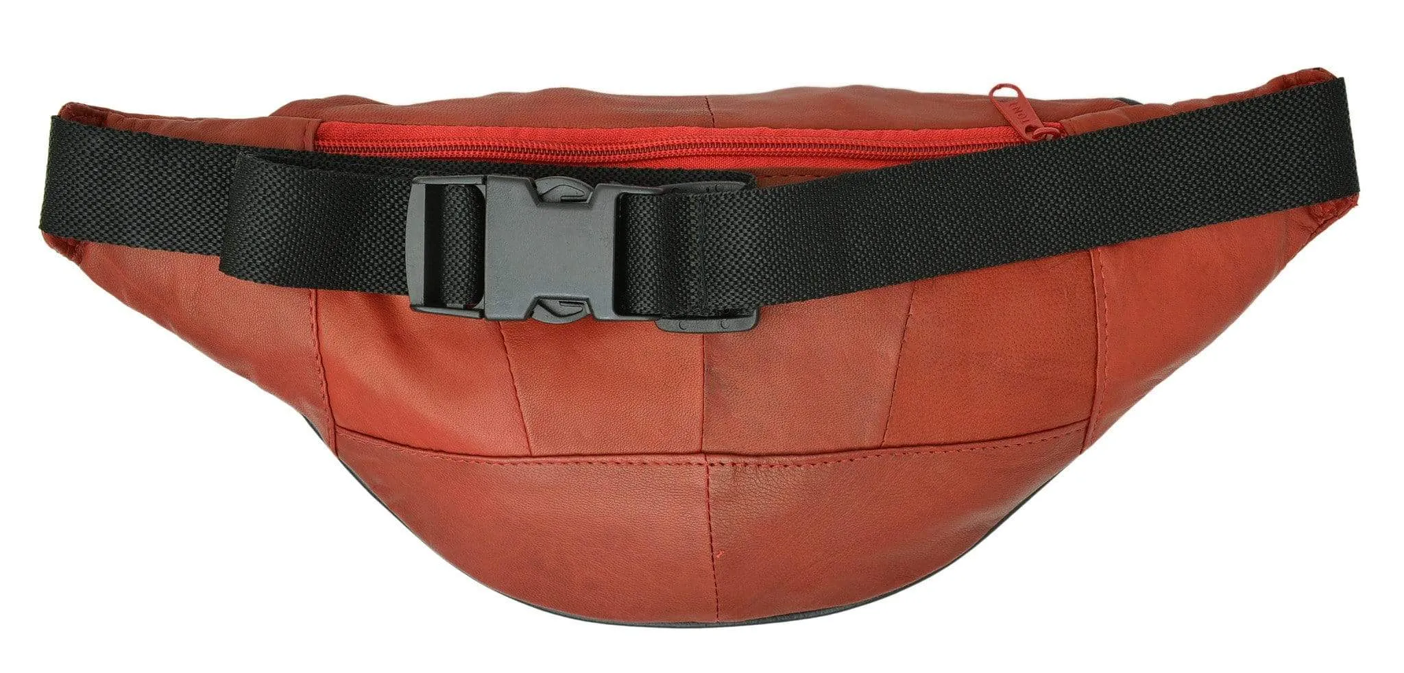 Genuine Leather Fanny Pack Pouch Waist Bag Slim Design Many colors 006C (C)