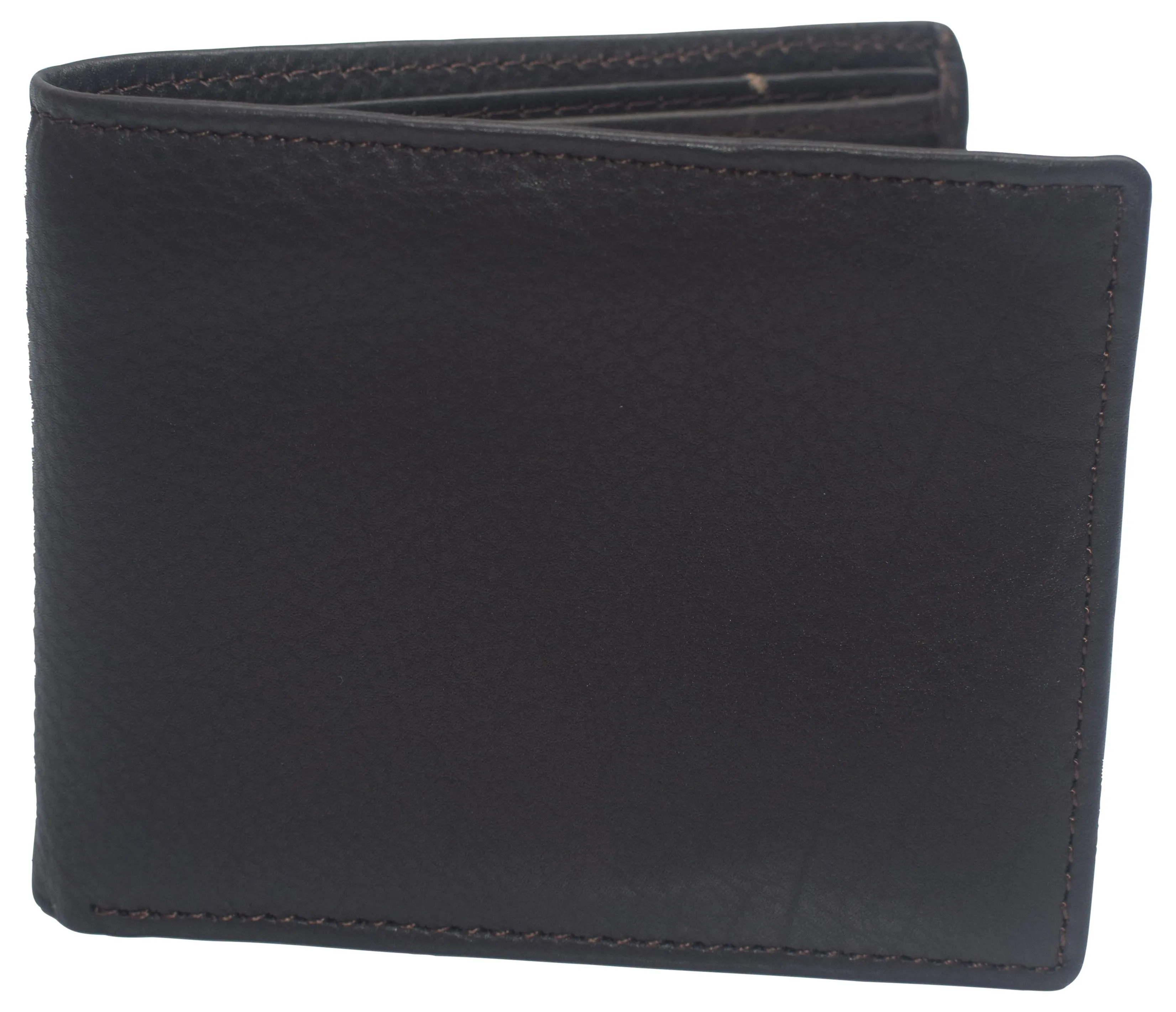 Genuine Leather RFID Blocking Slim Bifold Wallet for Men With ID Window