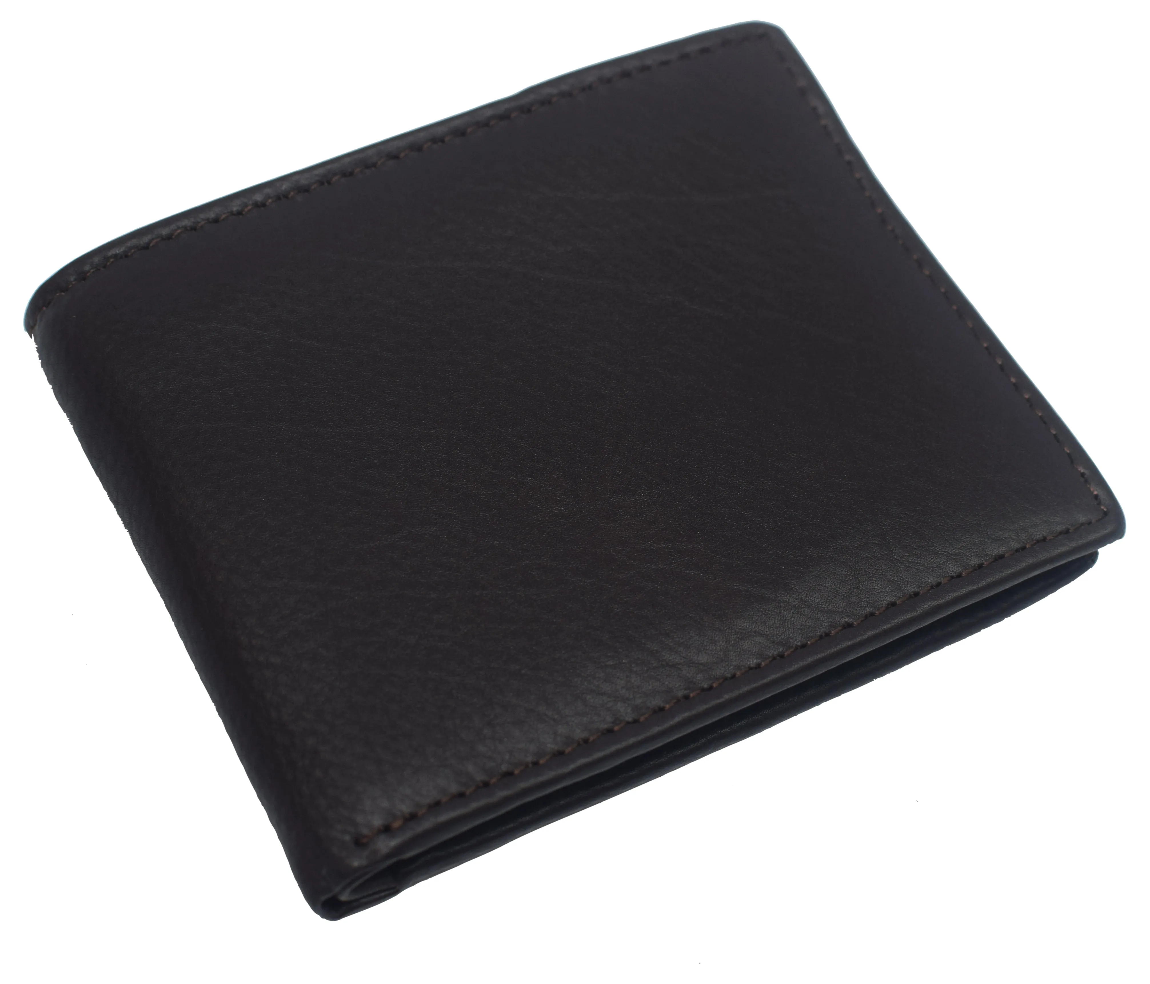 Genuine Leather RFID Blocking Slim Bifold Wallet for Men With ID Window