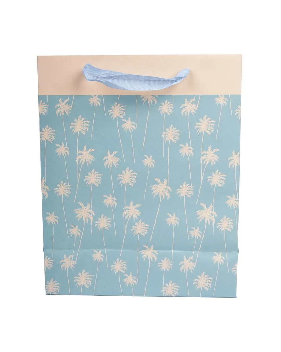 Gift Bag, Botanical Print, Large, Paper Bag, Cyan, Paper, Set of 3