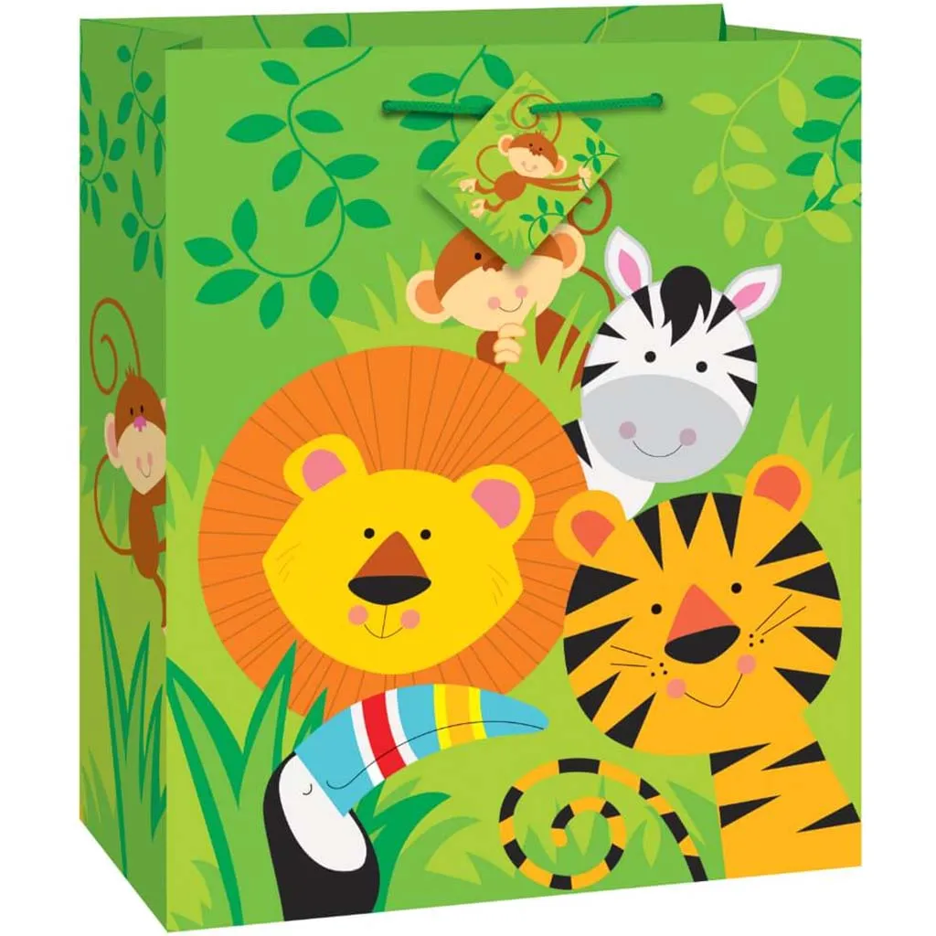 Gift Bag Medium, Animal Jungle