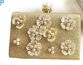 Glitter Floral Evening Bag