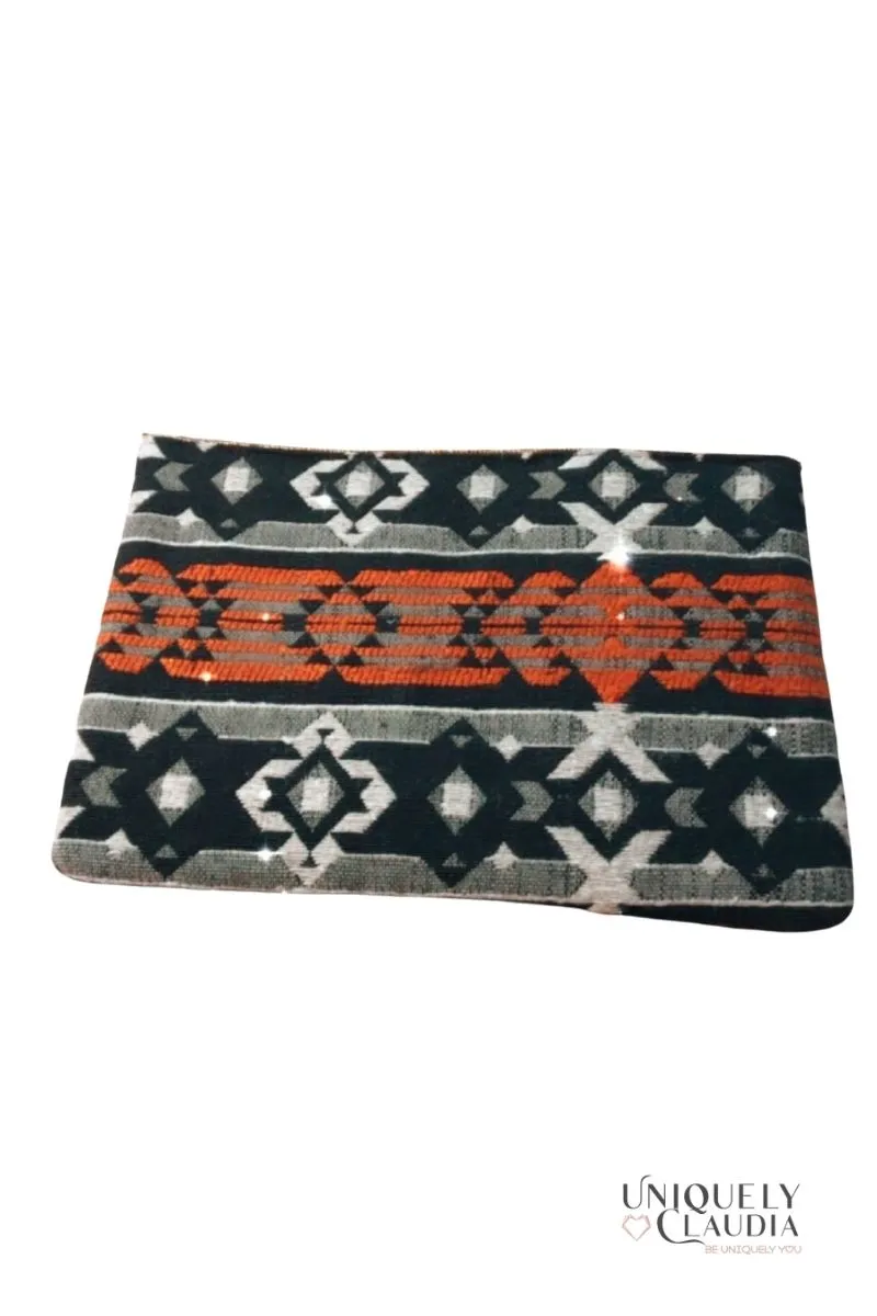 Glowing Aztec Beaded Clutch