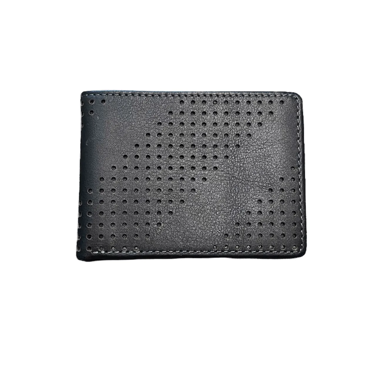 Gus Diagonal Perforated Bifold Wallet