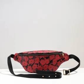 Handcrafted Embossed Leather Fanny Pack / Waist Bag