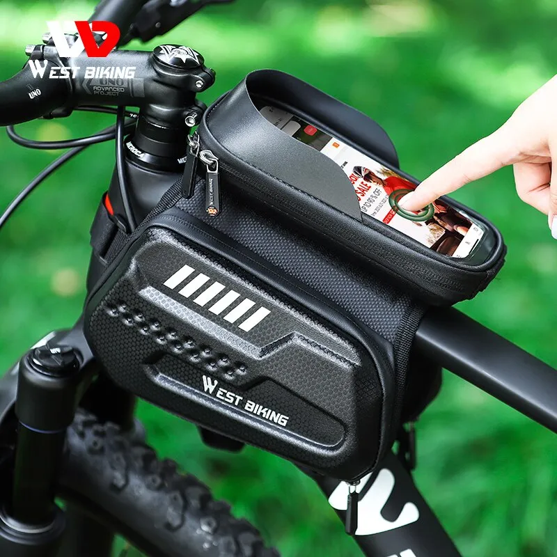 High-quality Bicycle Bag Waterproof 6.5 inch Touch Screen Phone Bag Case MTB Road Bike Cycling Top Tube Frame Bag