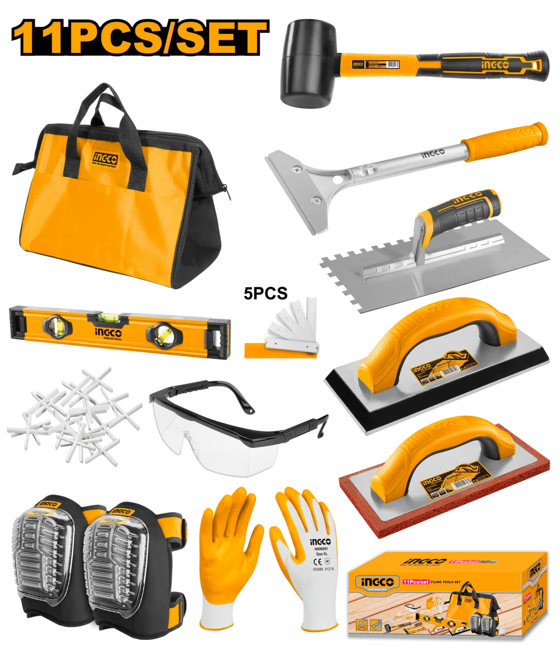 Ingco Tiling Tool Set 11Pcs