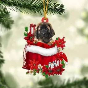 Leonberger In Gift Bag Christmas Ornament GB128