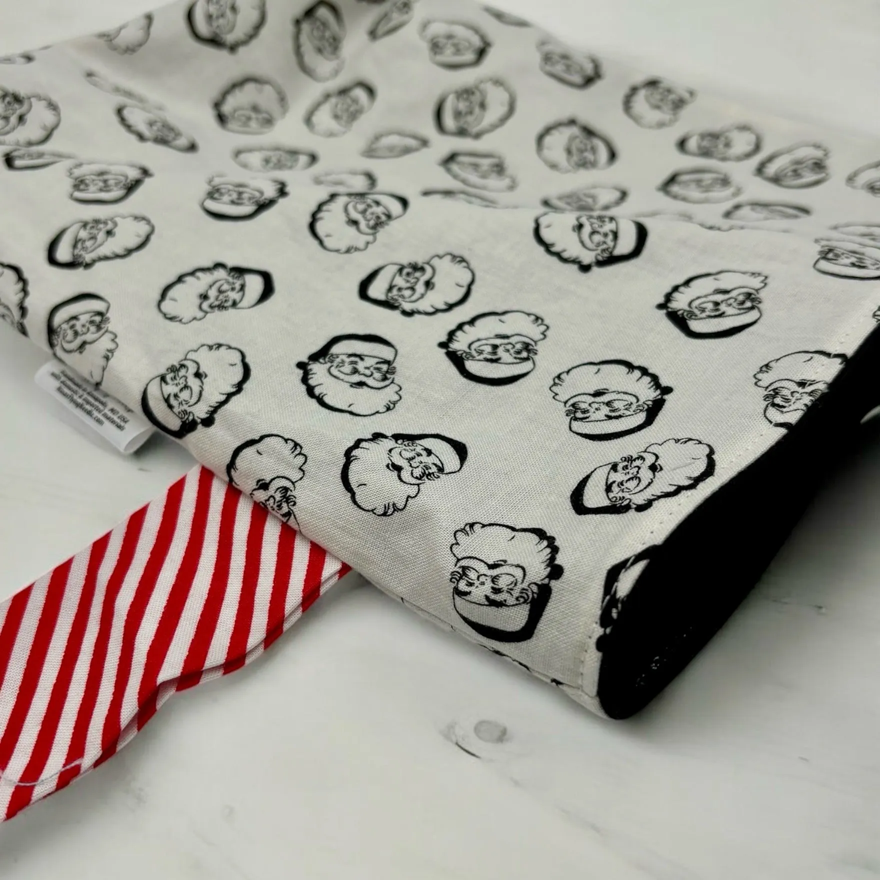 Little Something Gift Bag - Santas Black on White