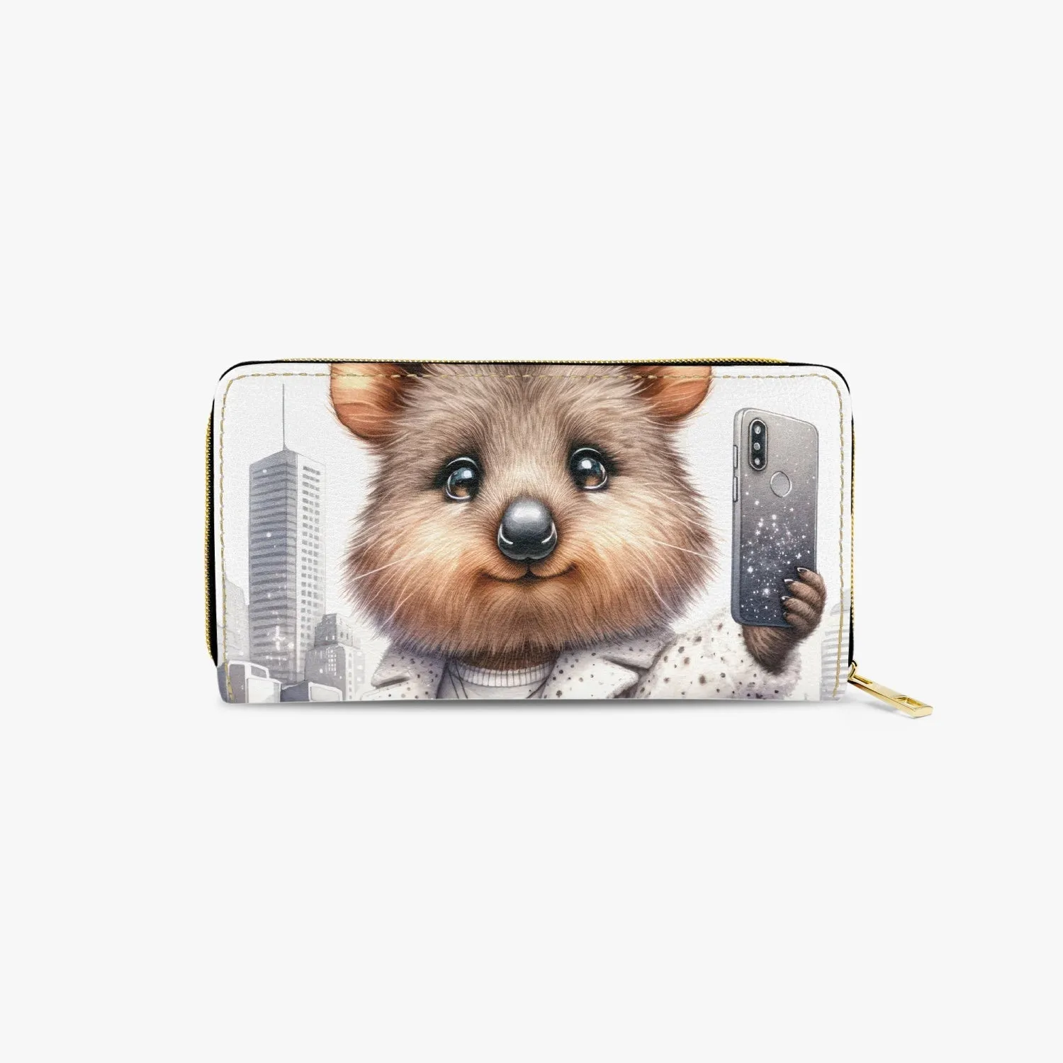 Long Type Zipper Purse, Quokka, awd-1335