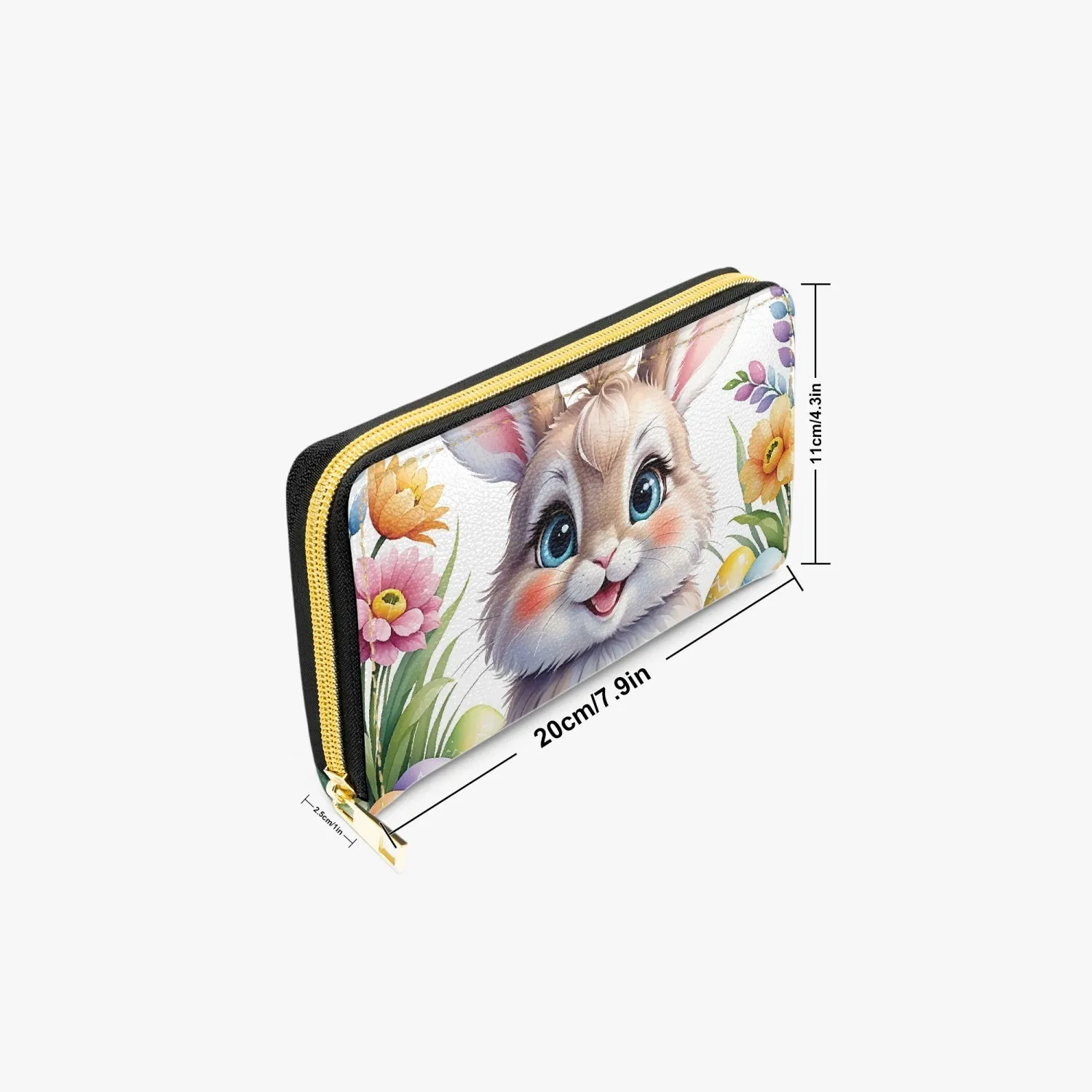 Long Type Zipper Purse, Rabbit, awd-654