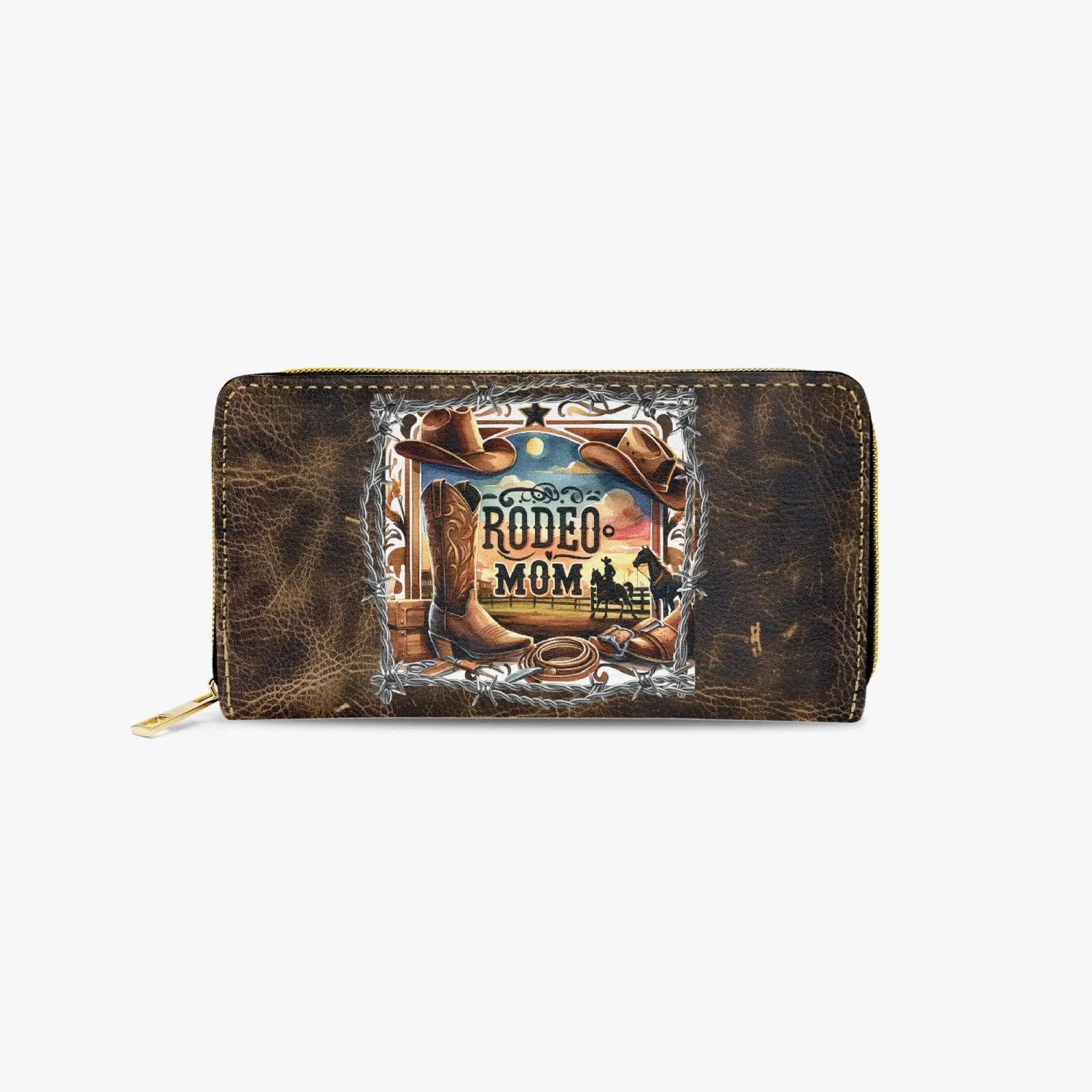 Long Type Zipper Purse, Rodeo Mum, Awd-611