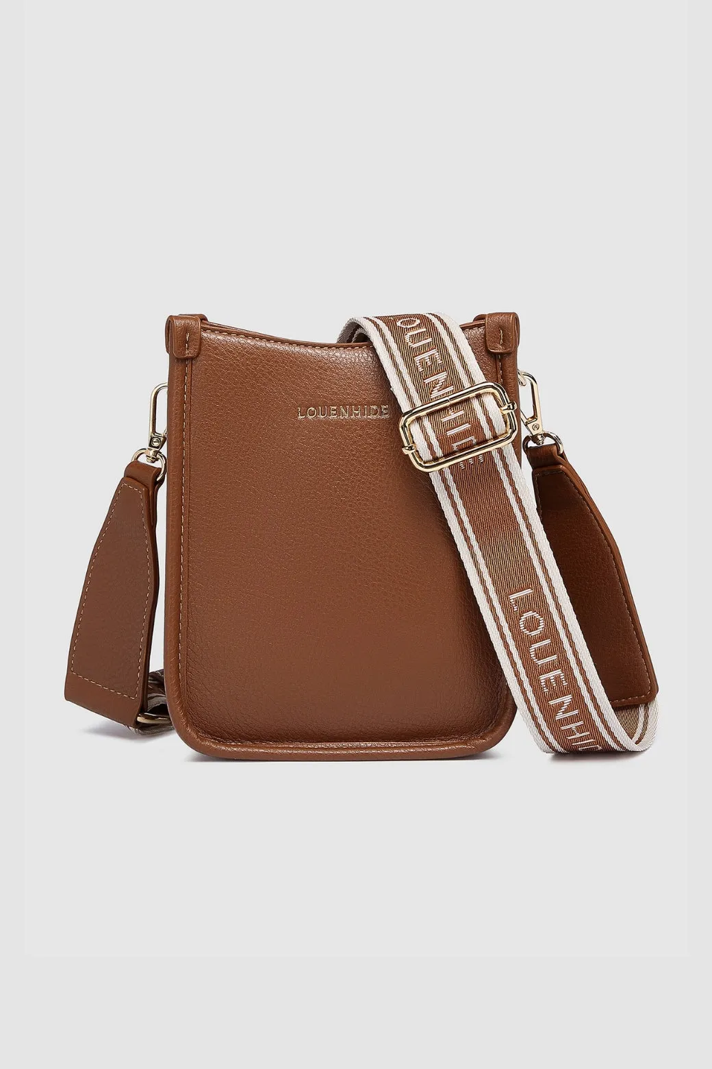 Louenhide Parker Logo Phone Bag Tan