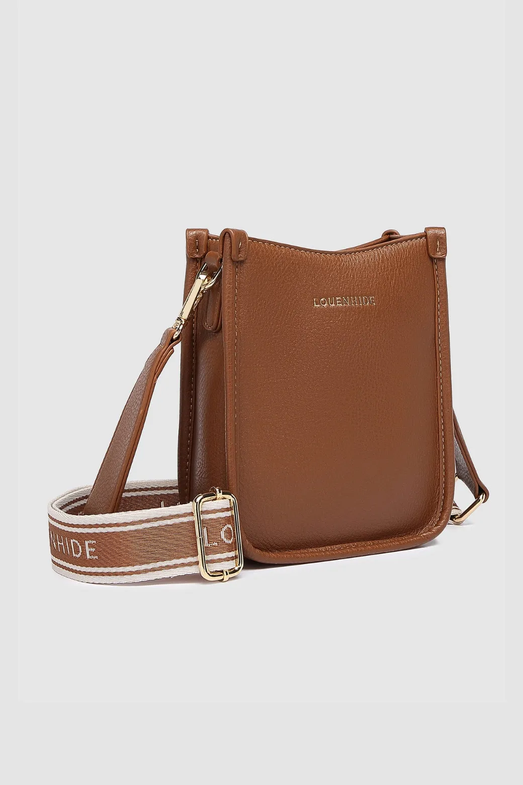 Louenhide Parker Logo Phone Bag Tan