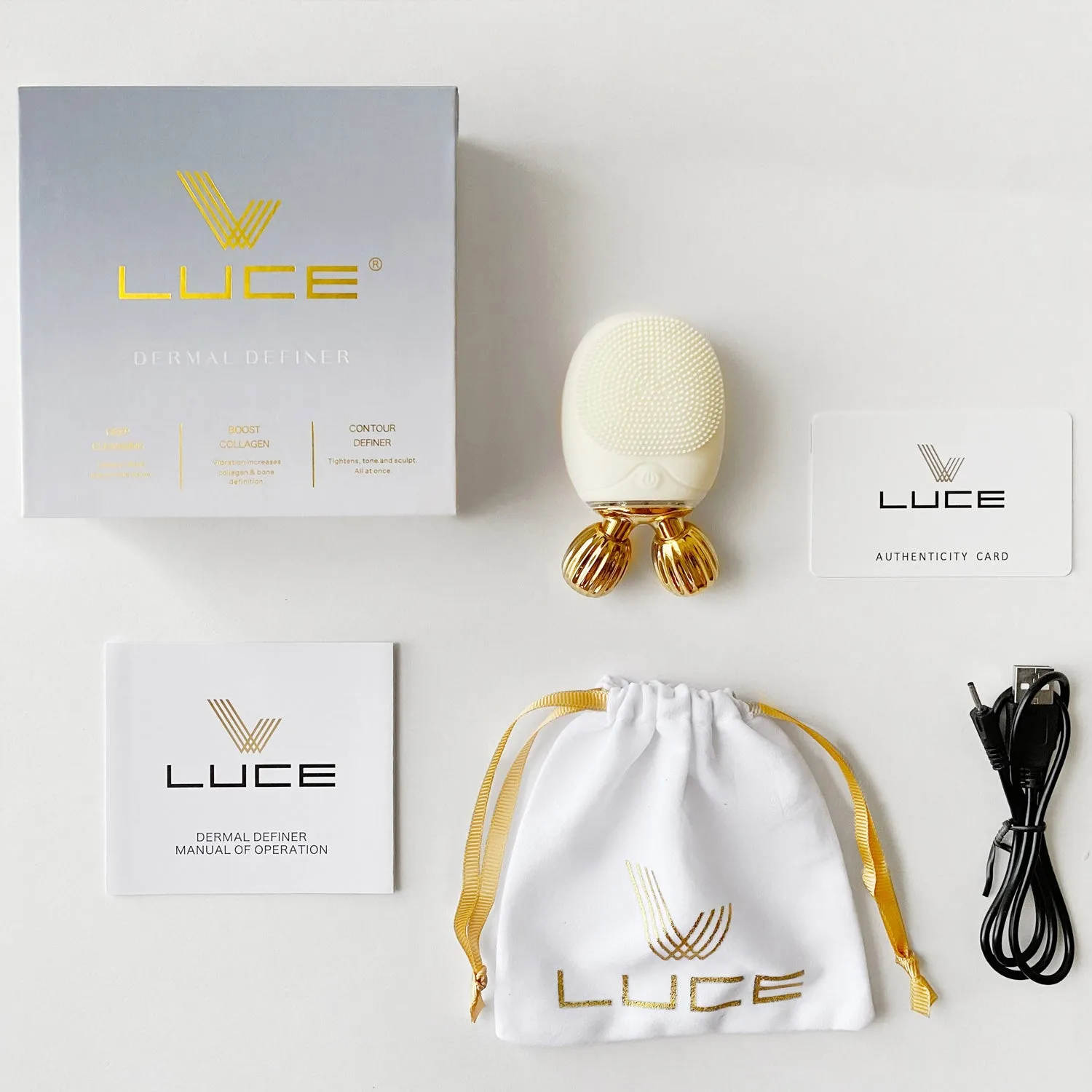 Luce Dermal Definer Facial Cleanser and Roller