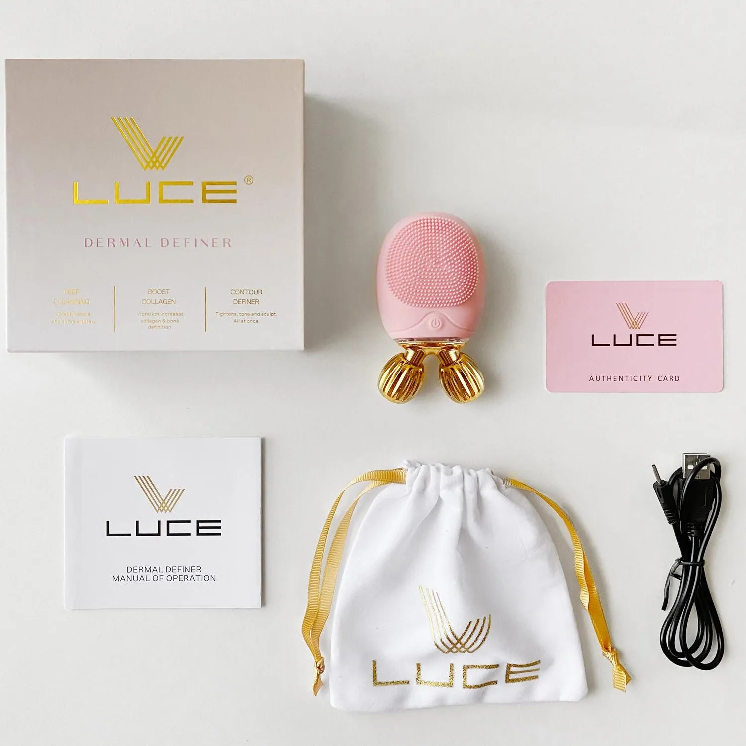 Luce Dermal Definer Facial Cleanser and Roller