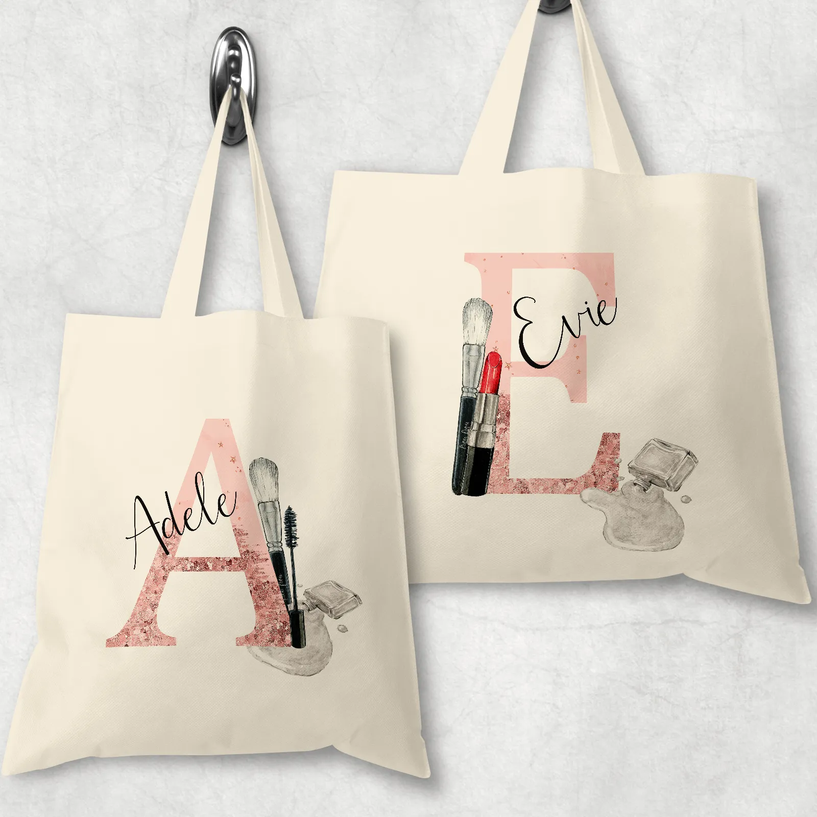 Make Up Tote Bag Personalised Alphabet MUA Gift