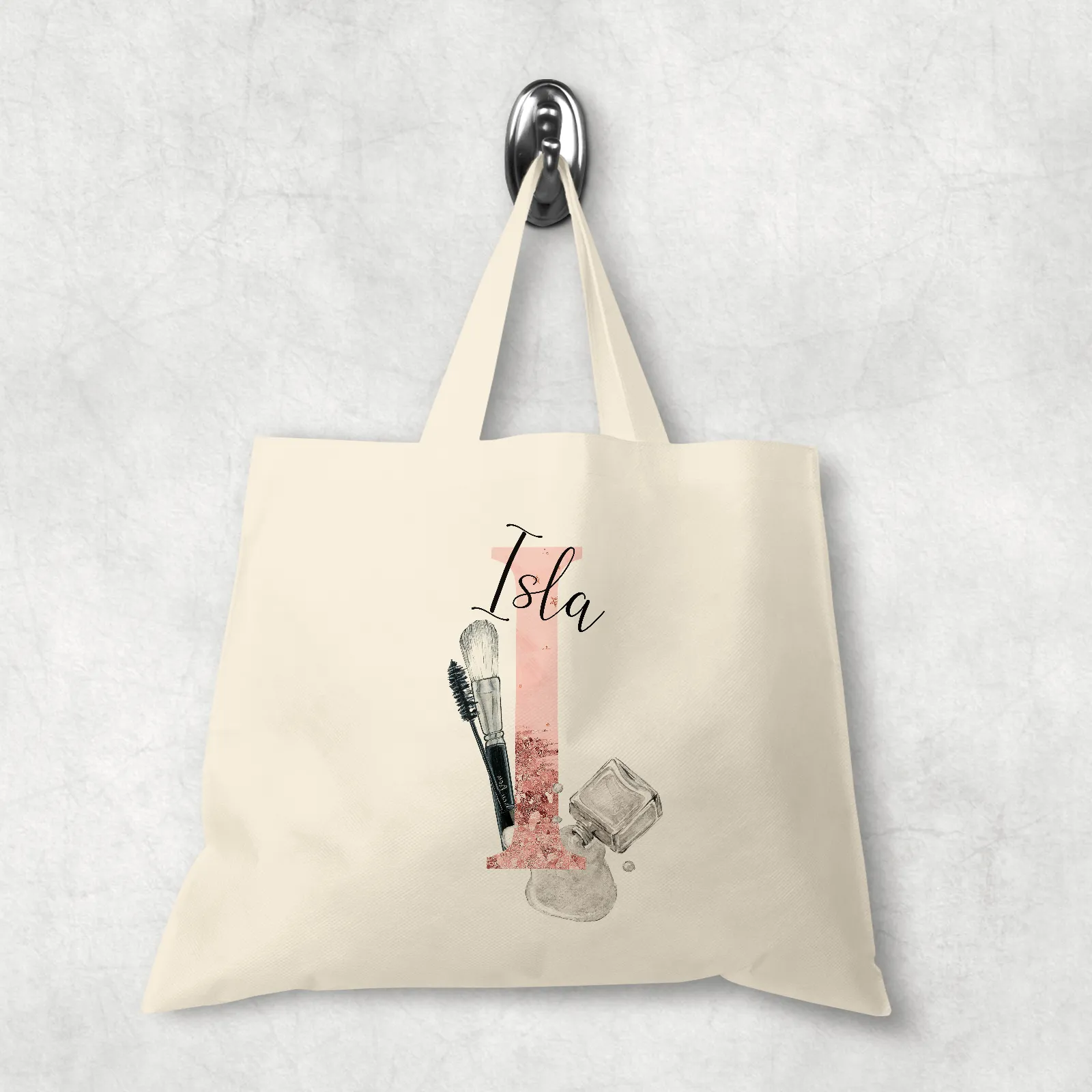 Make Up Tote Bag Personalised Alphabet MUA Gift