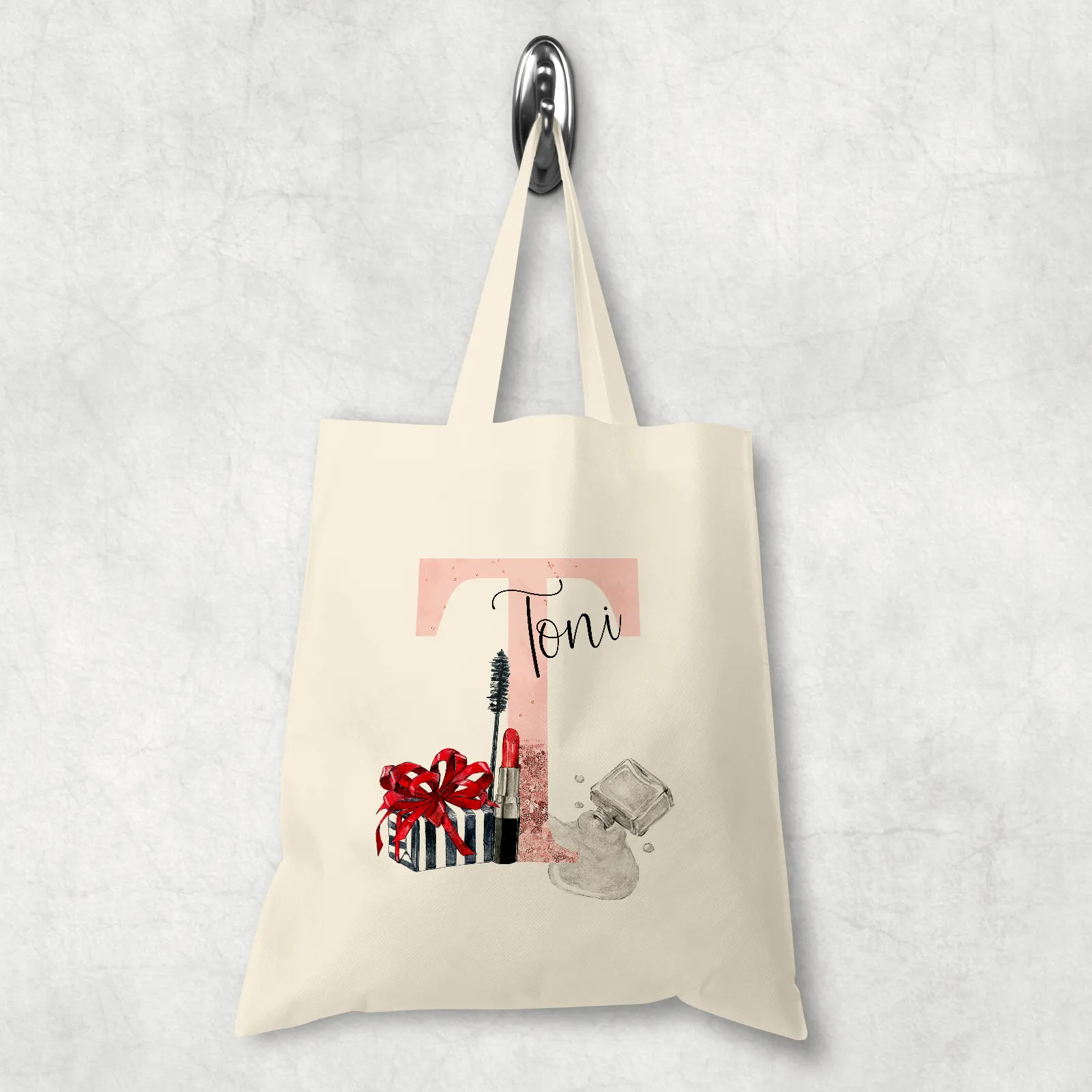 Make Up Tote Bag Personalised Alphabet MUA Gift