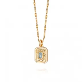 March Birthstone 18ct Gold Plated Necklace BS03_GP