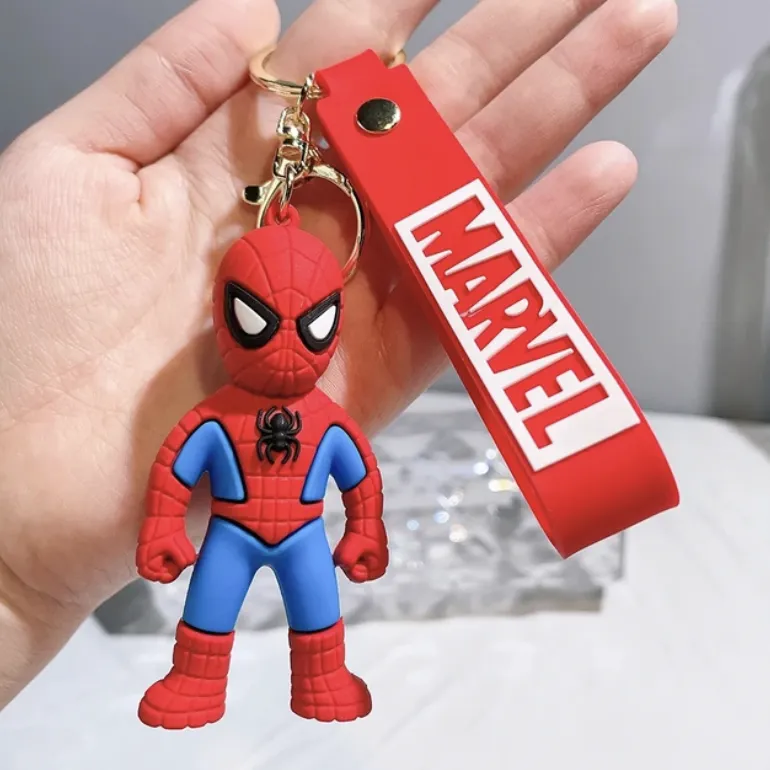 Marvel Characters 3D Rubber Keychain Keyring for Bag Charm Car/House Keys