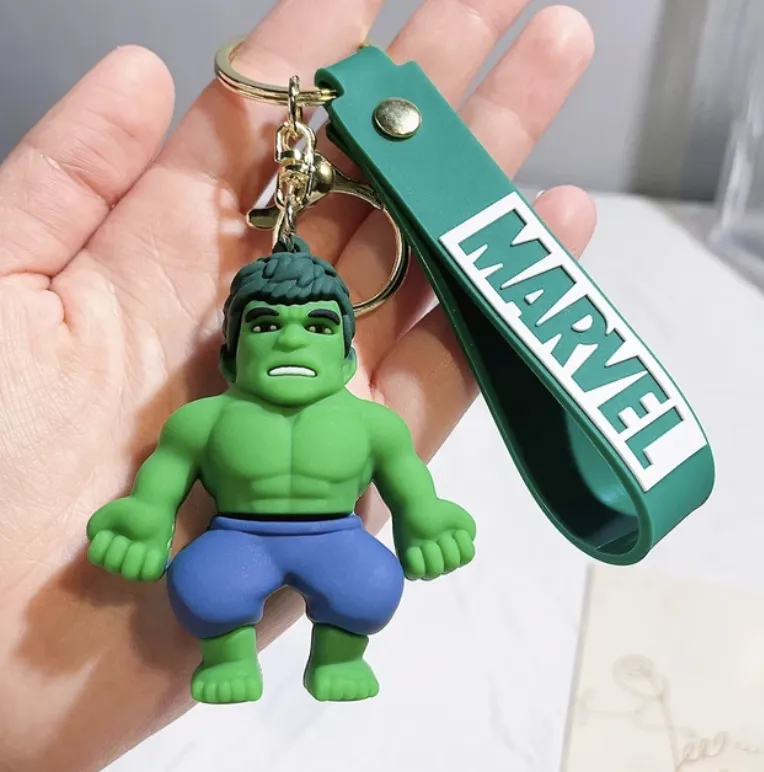 Marvel Characters 3D Rubber Keychain Keyring for Bag Charm Car/House Keys