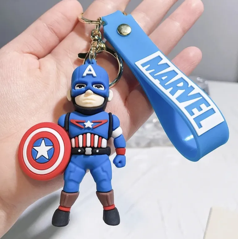 Marvel Characters 3D Rubber Keychain Keyring for Bag Charm Car/House Keys