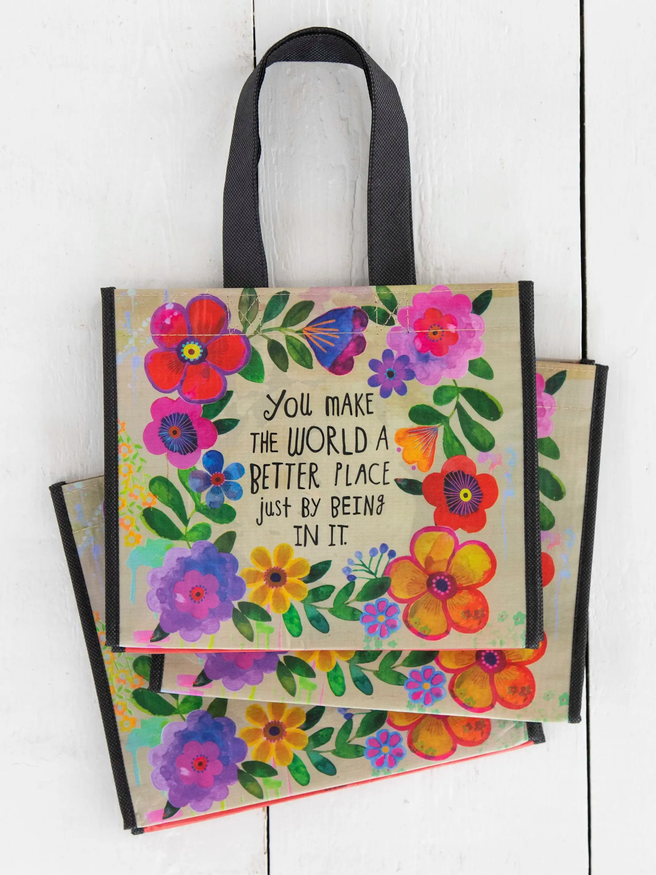 Medium Happy Bag, Set of 3 - You Make The World Better