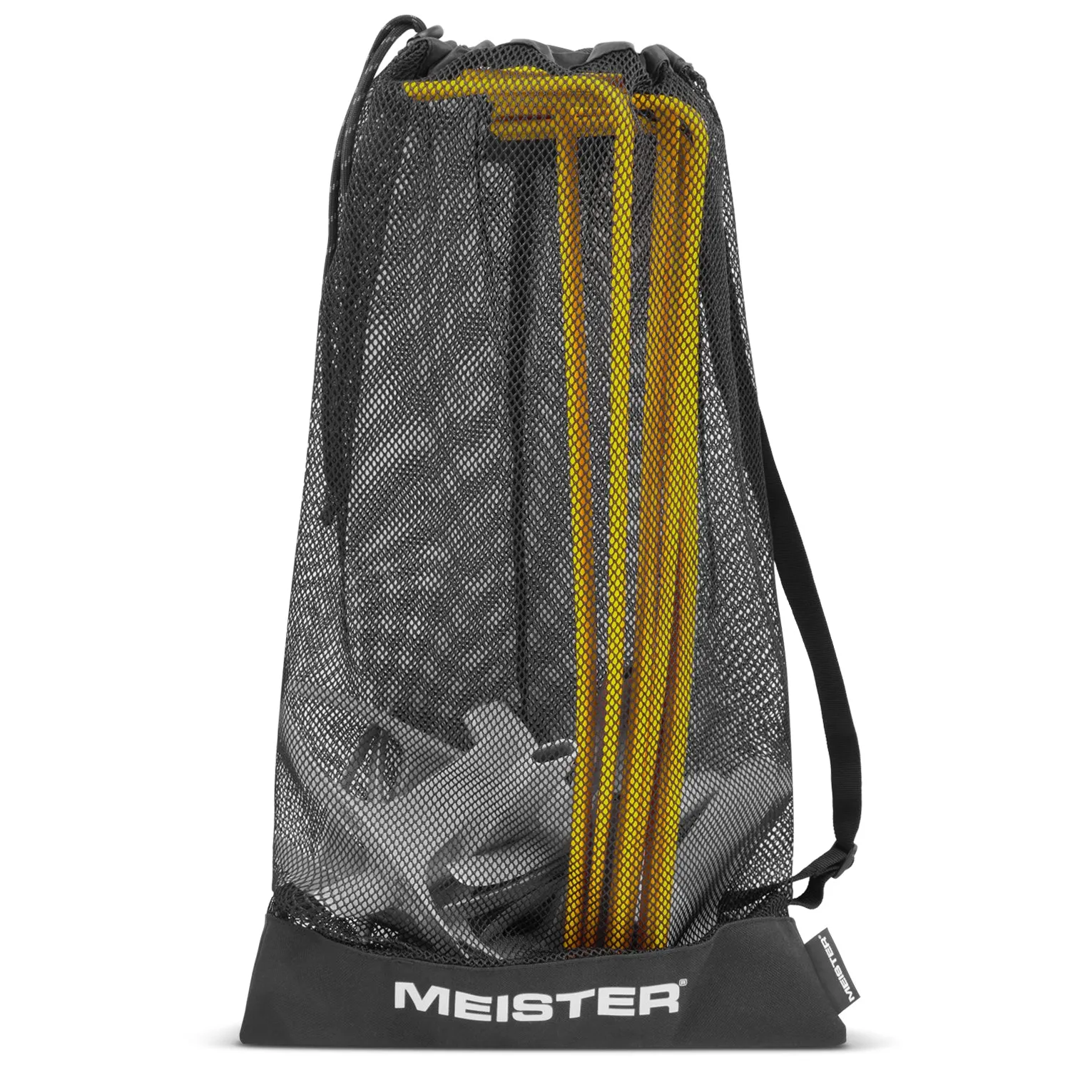 Meister ZoomFlex 6" Agility Hurdles - 6 Pack w/ Carry Bag - Electric Yellow