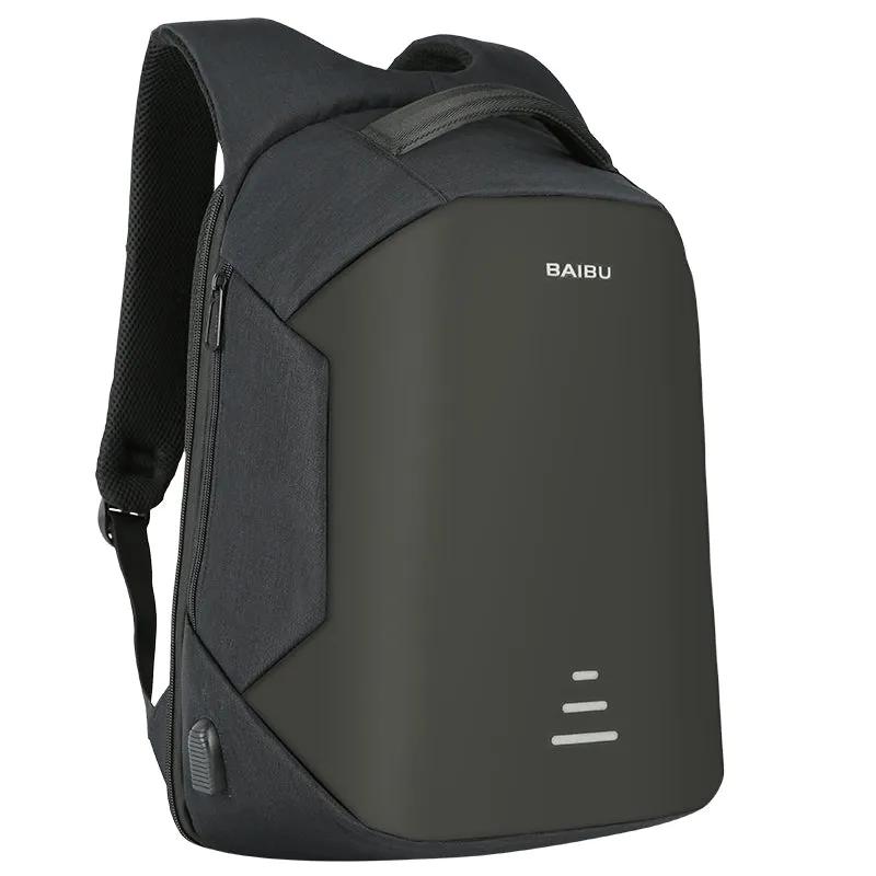 Men 15.6 Laptop Backpack Anti Theft Backpack USB Charging