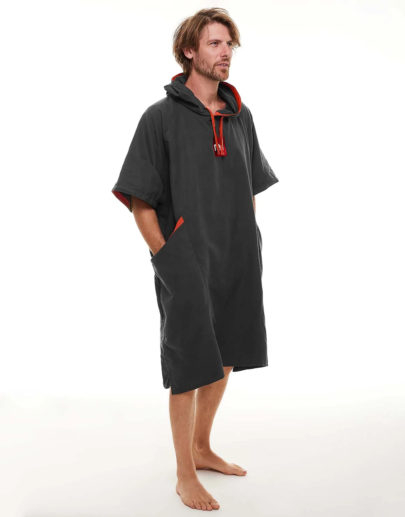 Men's Quick Dry Microfibre Changing Robe - Grey