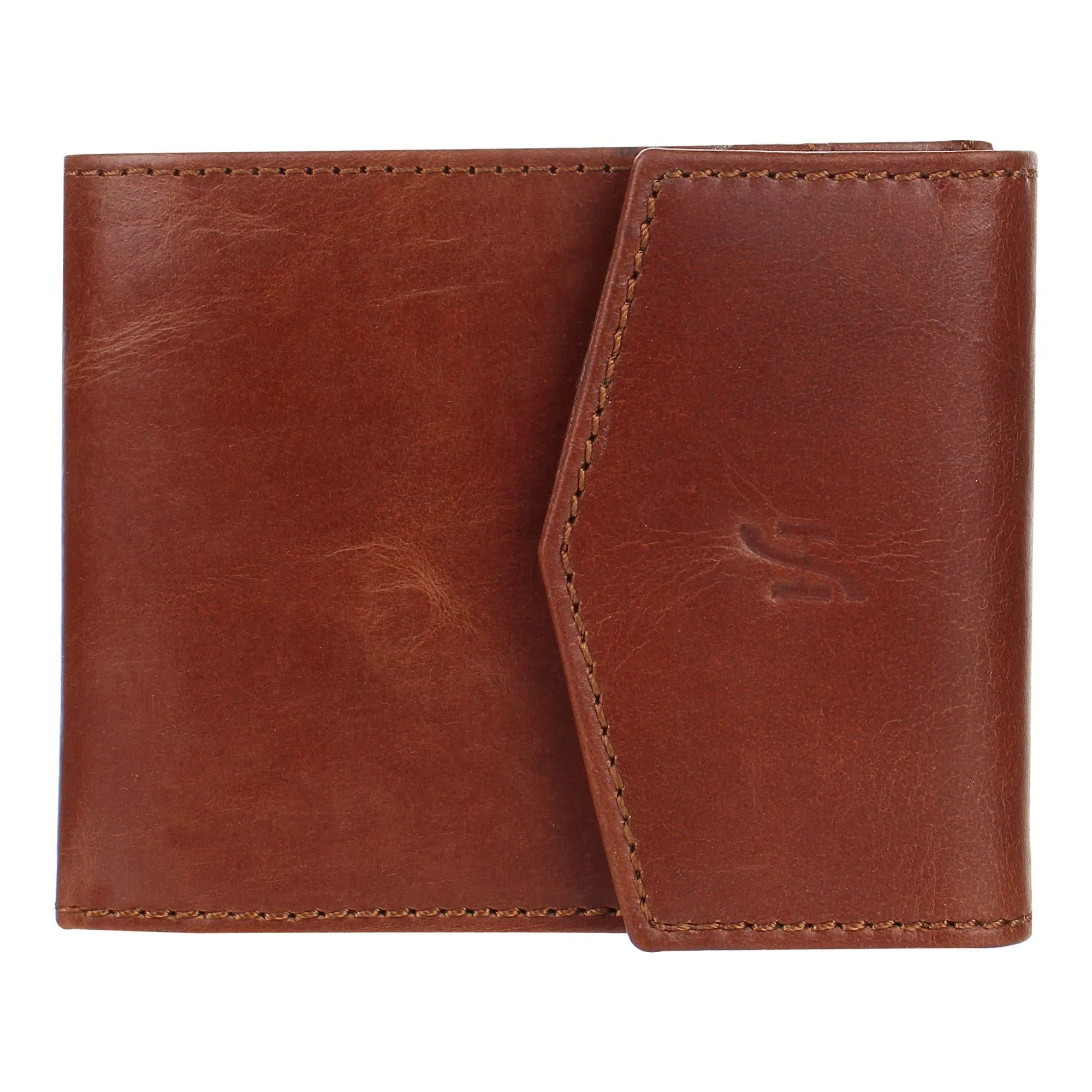 Mens RFID Blocking Genuine Leather Envelope Style Wallet with External ID Pocket 750 TAN