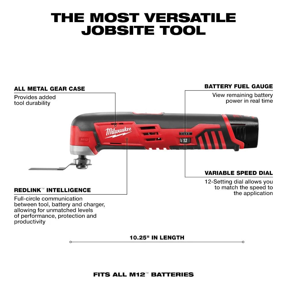 Milwaukee 2426-21 M12 Cordless LITHIUM-ION Multi-Tool Kit