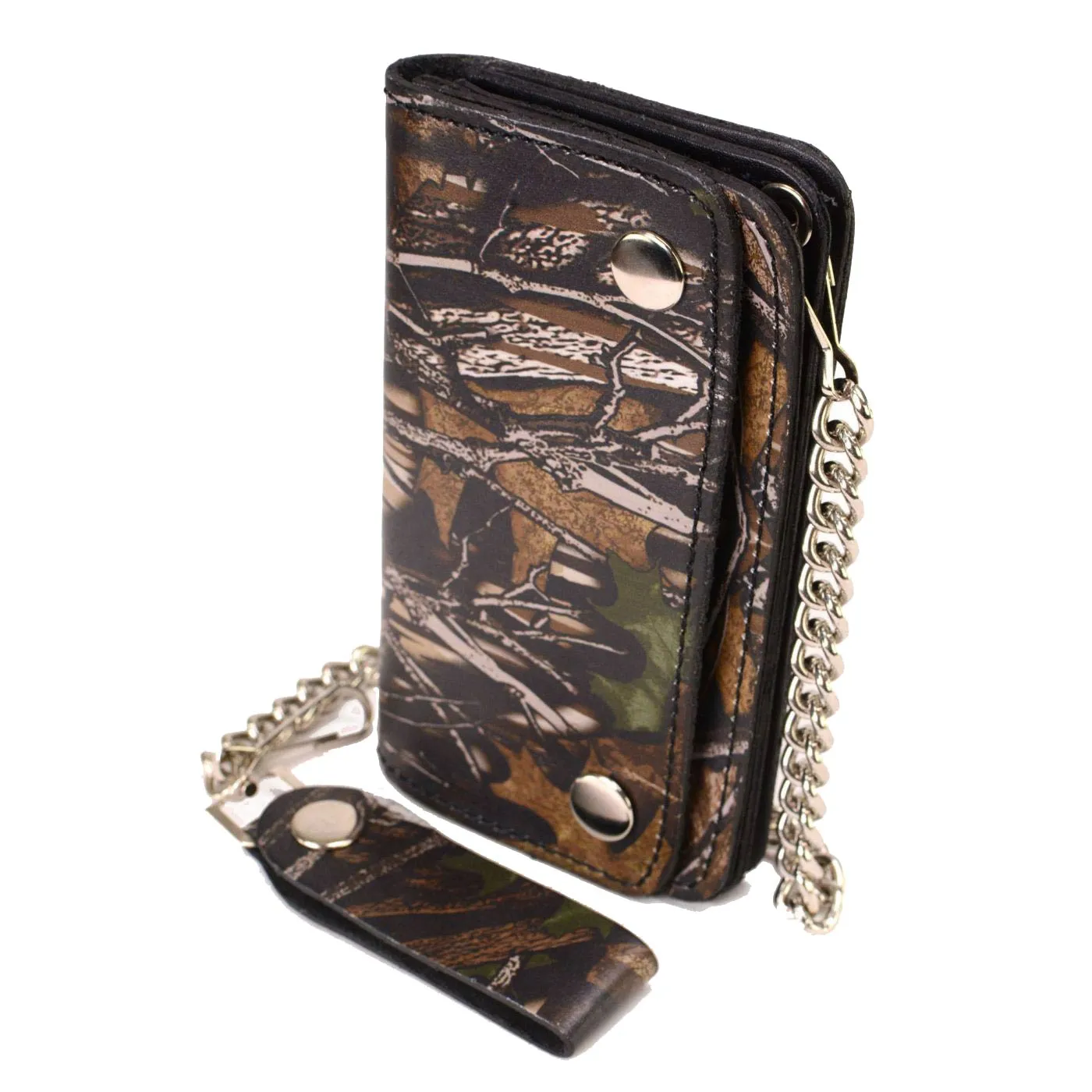 Milwaukee Leather MLW7803 Men's 6” Camouflage Bi-Fold Leather Wallet