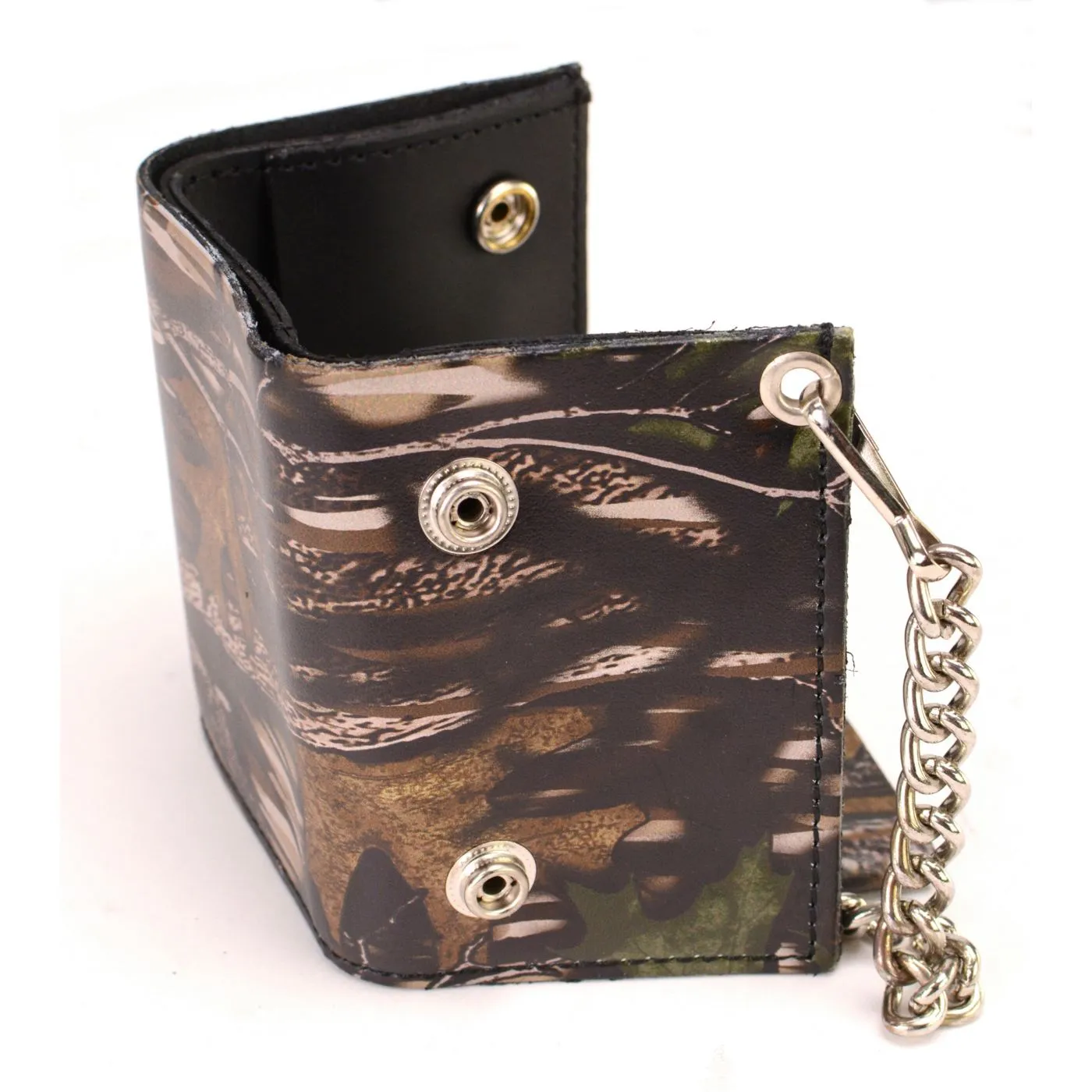 Milwaukee Leather MLW7804 Men's 4” Camouflage Tri-Fold Leather Biker