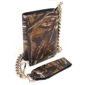 Milwaukee Leather MLW7804 Men's 4” Camouflage Tri-Fold Leather Biker