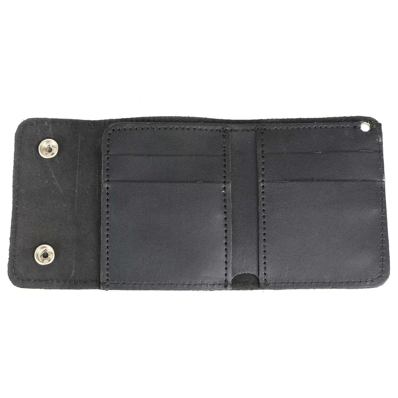 Milwaukee Leather MLW7821 Men's 4” Leather Biker Tri-Fold Wallet