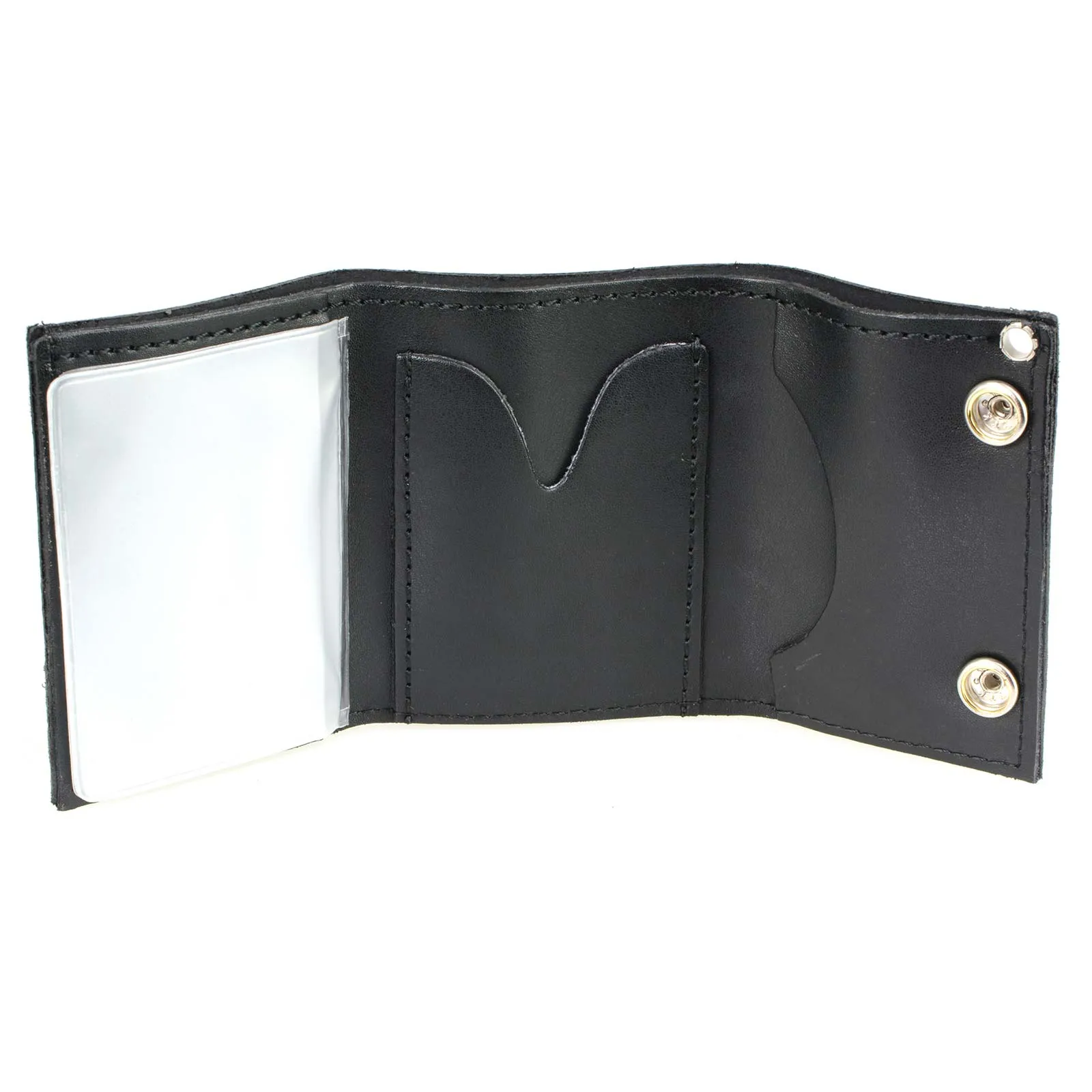 Milwaukee Leather MLW7838 Men's 4” Leather “Flaming Eagle” Tri-Fold