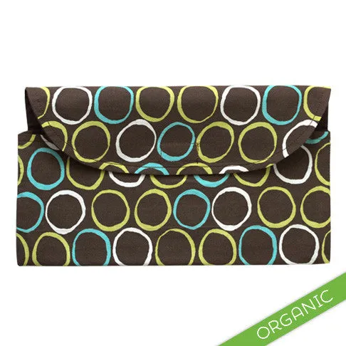 Mod Circles Blue Diaper Clutch - ORGANIC