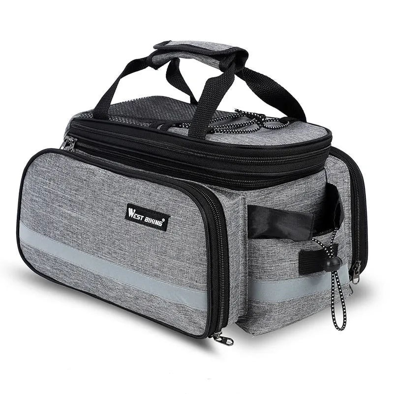 Mountain Road Bicycle Bag Bike 3 in 1 Trunk Bag Cycling Double Side Rear Rack Tail Seat Pannier Pack Luggage Carrier