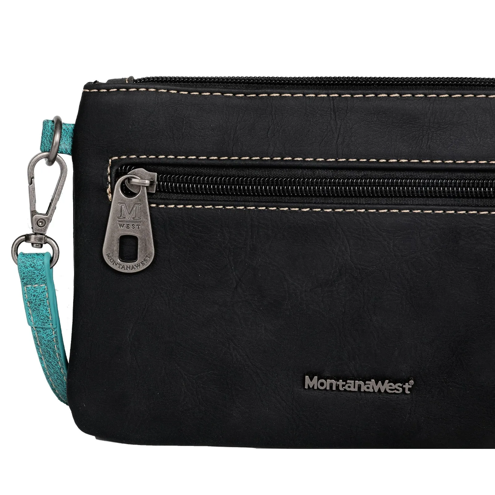 MW1065-181 Montana West Embossed Collection Crossbody/Wristlet